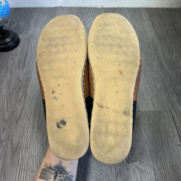 Charix Leather Ballet Flat Two Tone Brown Shoes Slip-On Women's Size EU 40 US 9 - Picture 9 of 11